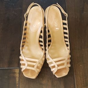 Aldo tan colored heels
